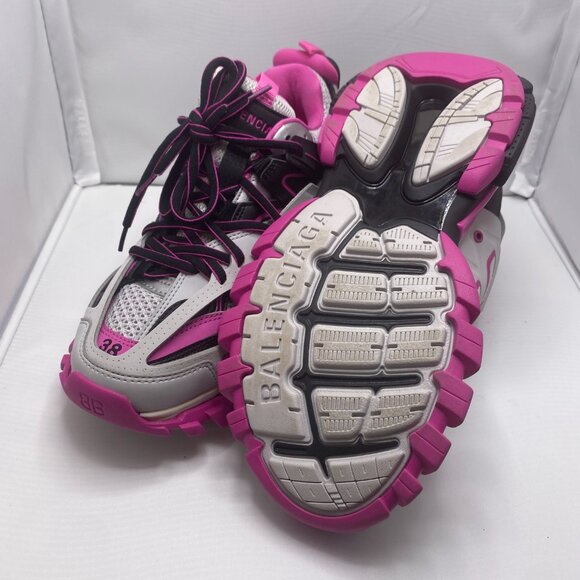 Balenciaga Track Pink Tricolor LED Sneakers Size 8/38 - LIKE NEW - Picture 3 of 6